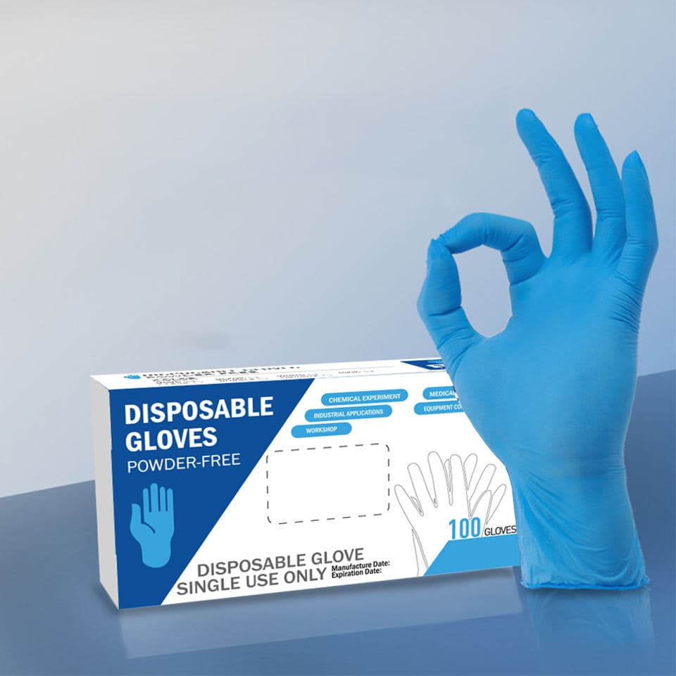 LASCOD Nitrile Gloves Blue 100pcs